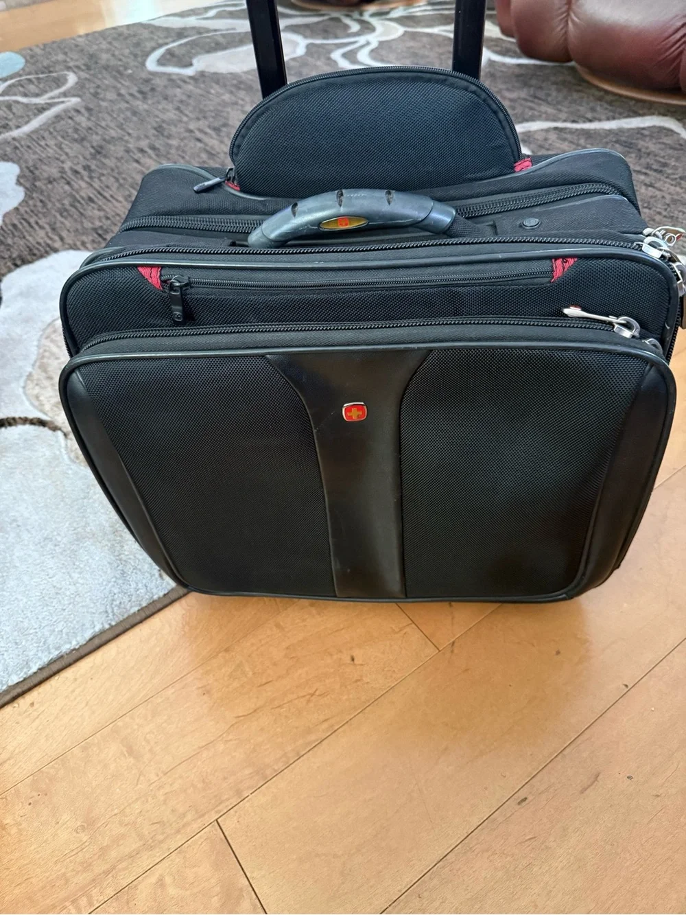 SwissGear Black & Red Accent Laptop Briefcase
